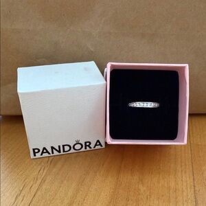 Pandora Silver Band with Sparkling Stones